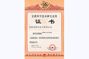安徽省新产品证书（微细大米淀粉）
